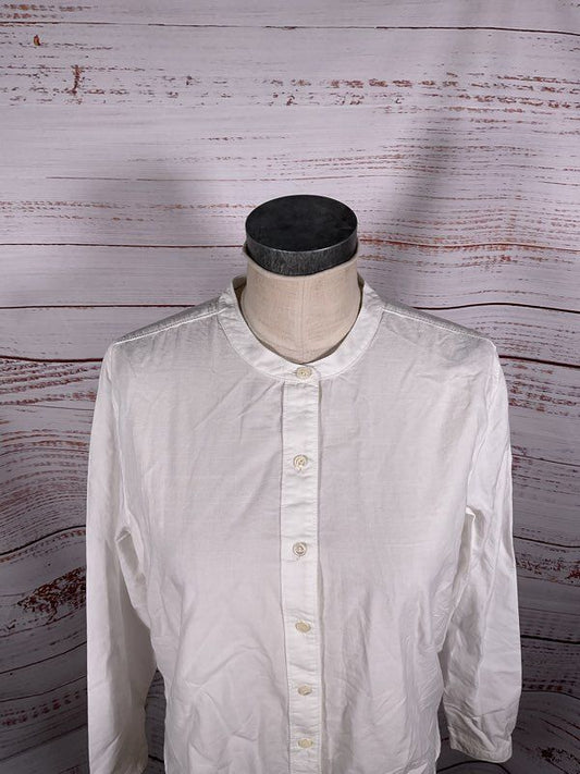 NEW Outerknown Women's White Button Up Blouse Size S Sample