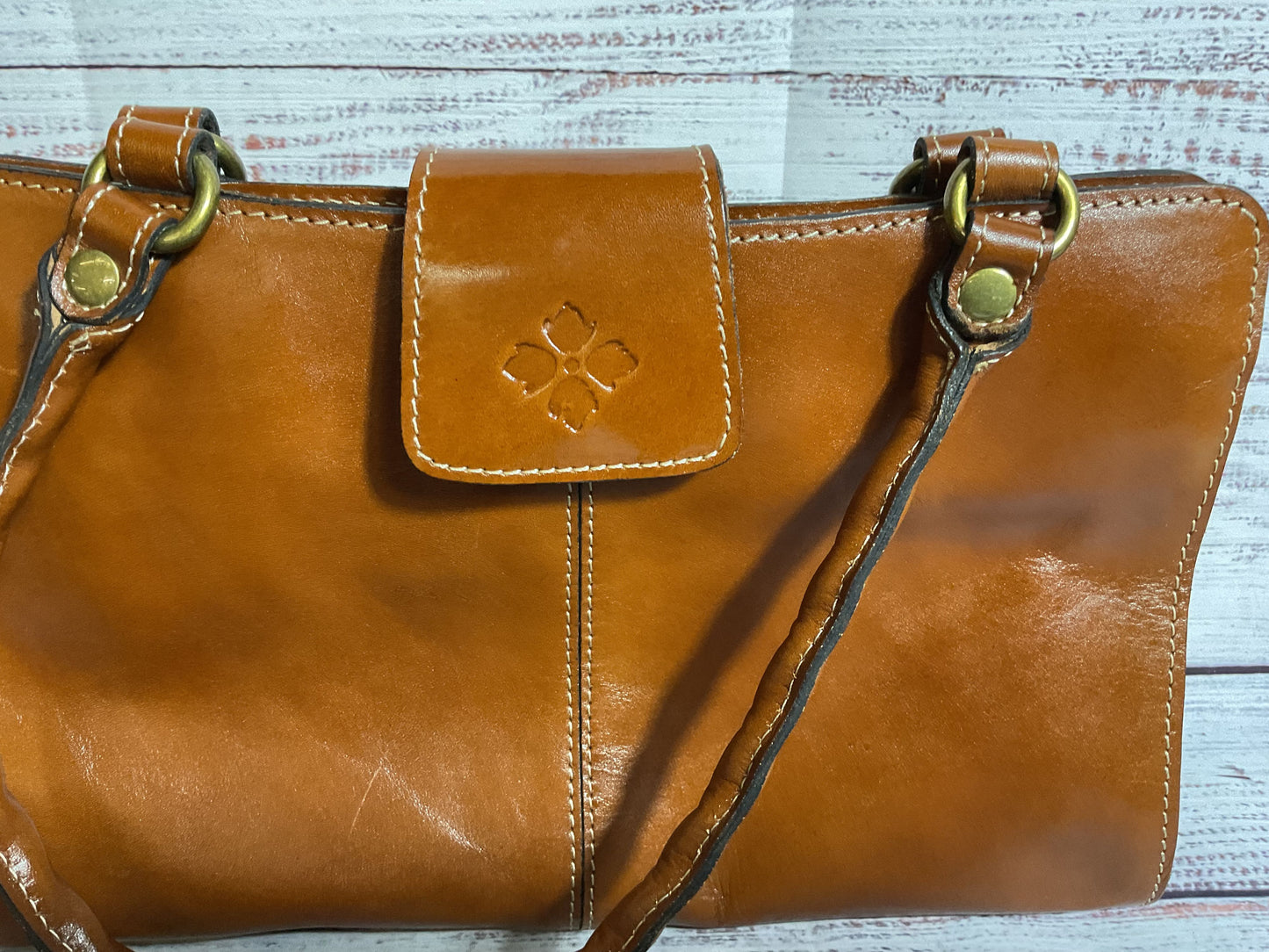 PATRICIA NASH Brown Leather Shoulder Bag