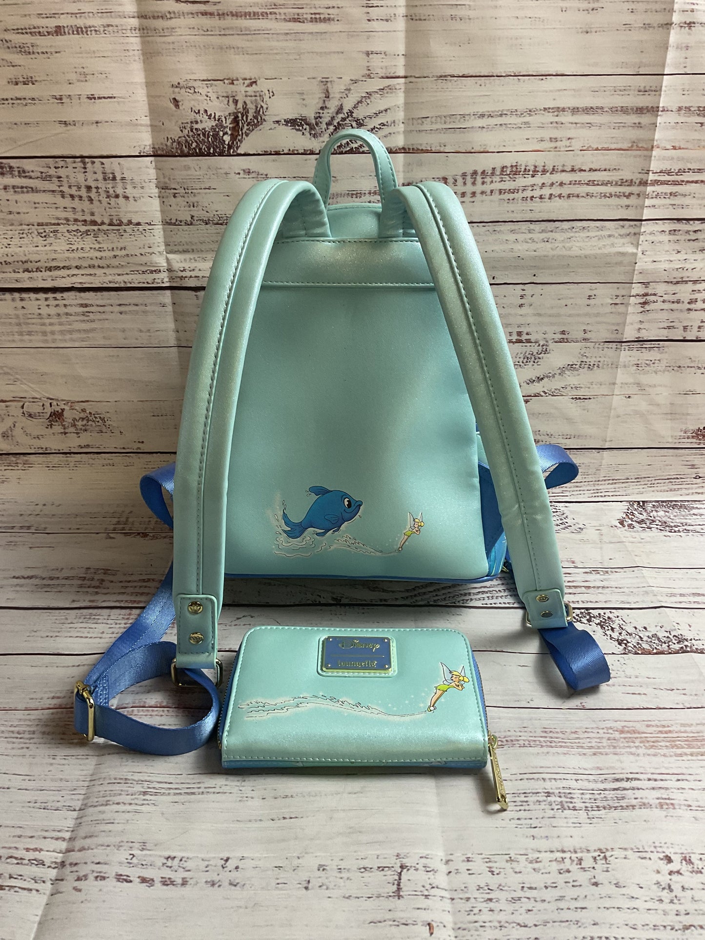 Loungefly Disney Peter Pan You Can Fly Glow In The Dark Backpack with Wallet