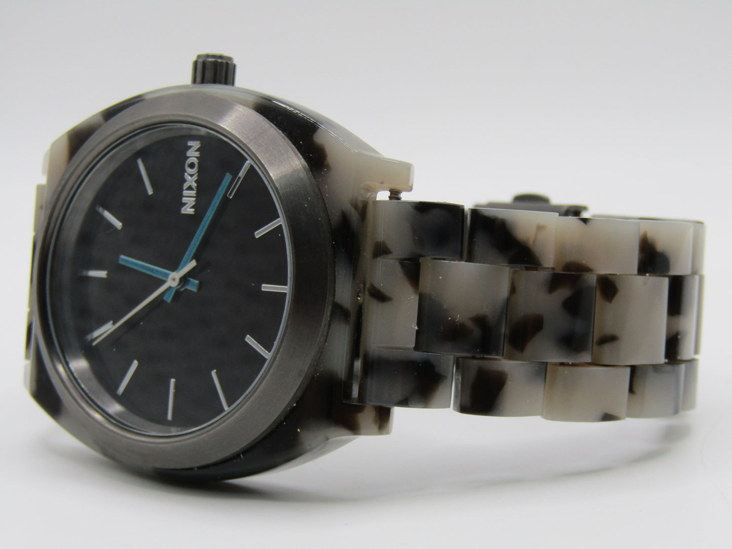 Nixon The Time Teller Acetate Men's Gray Tortoise Acetate Quartz Watch