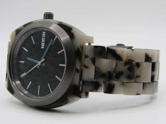 Nixon The Time Teller Acetate Men's Gray Tortoise Acetate Quartz Watch