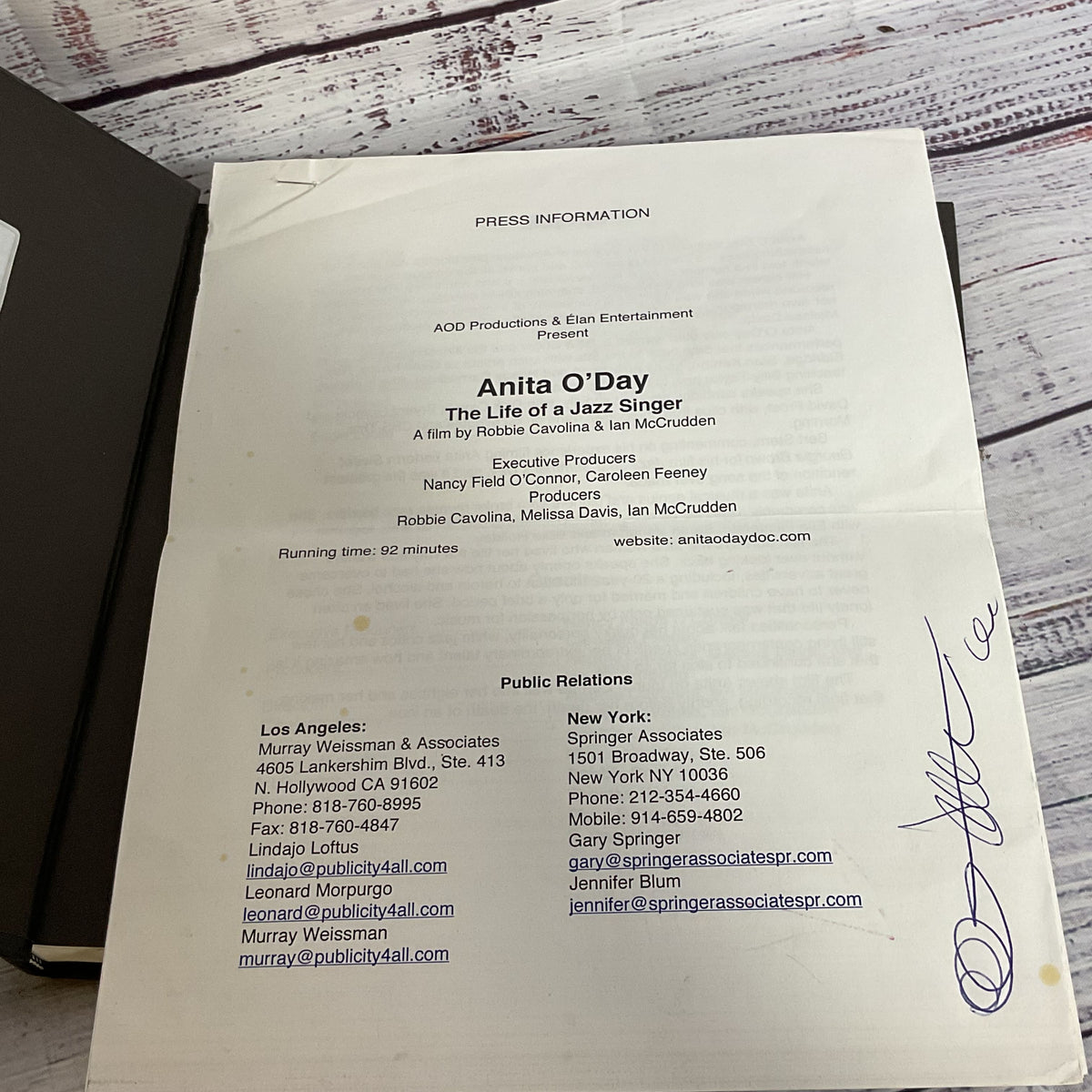 Anita O'Day The Life of a Jazz Singer Scrapbook Edition Book And DVD