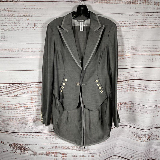 High Everyday Couture Gray Marching Band Chain Accent Tail Jacket Size in Desc.