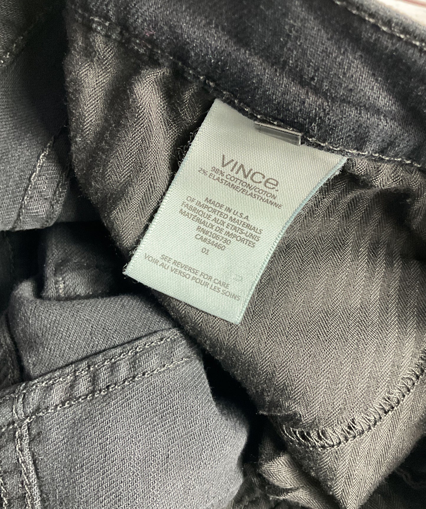 Vince Mason Relaxed Rolled Jeans Black 27