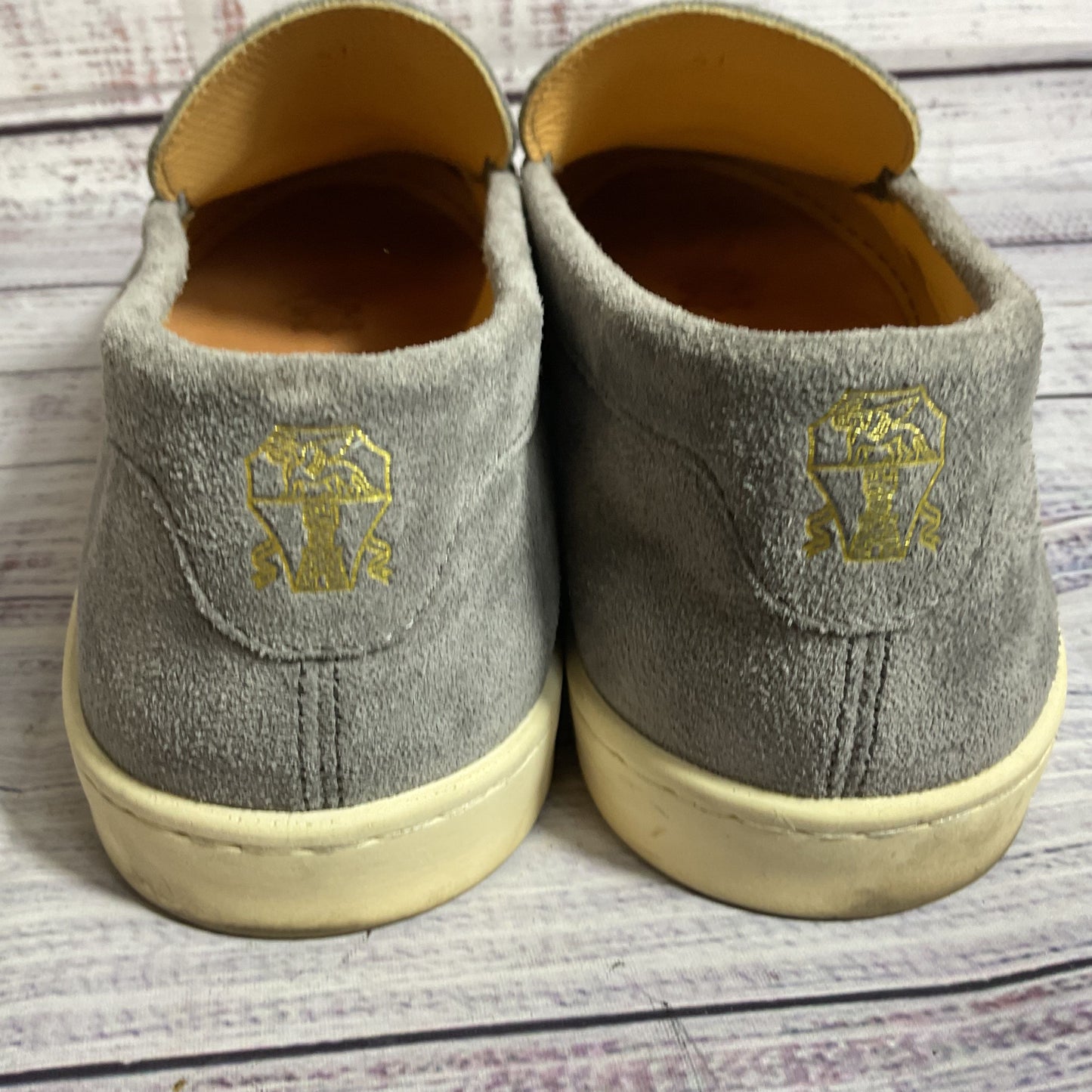 BRUNO CUCINELLI Women's Gray Suede Loafer Shoes- SZ 8
