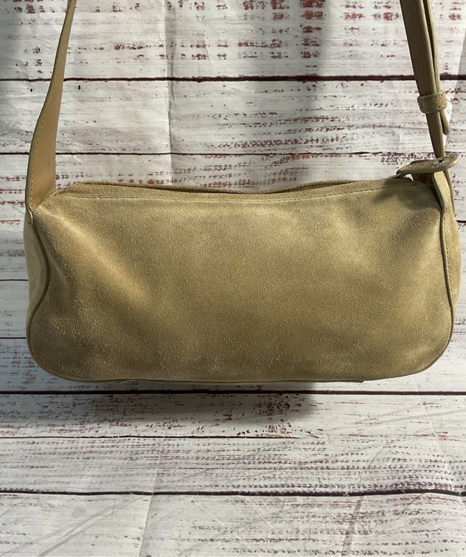 Women's Flattered Leather Suede Beige Shoulder Bag