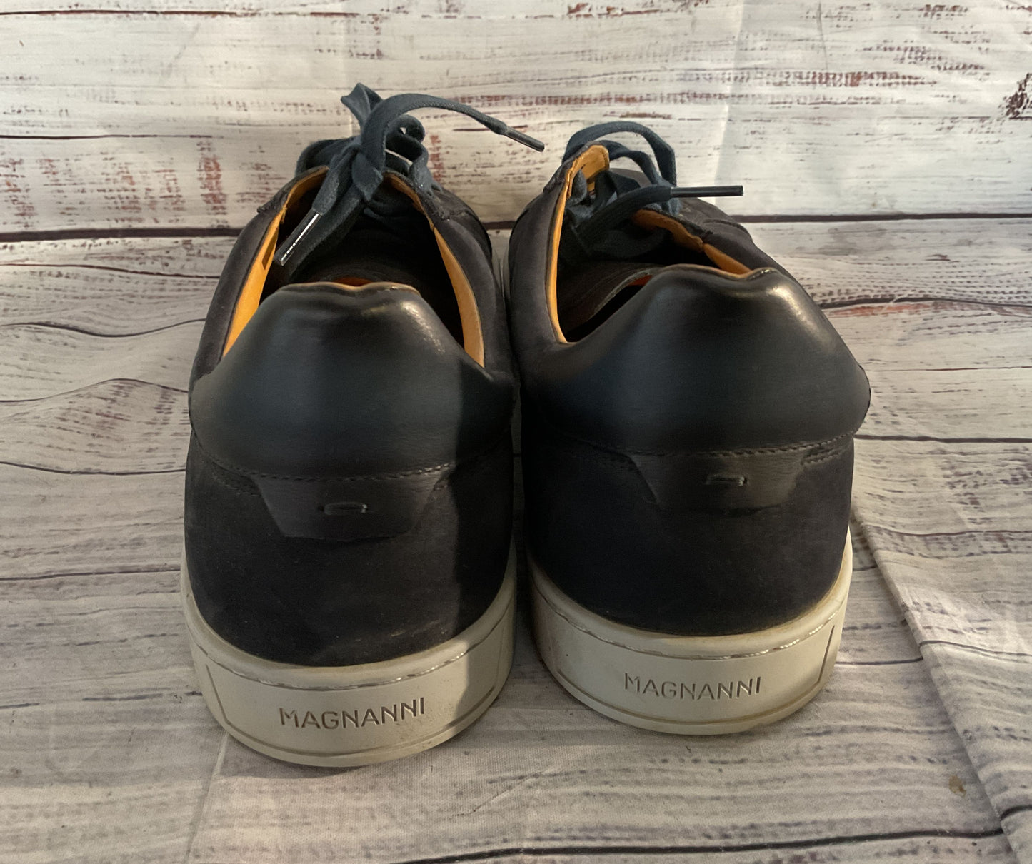 Magnanni Suede Cote Lo Low Top Sneakers Navy Blue 12