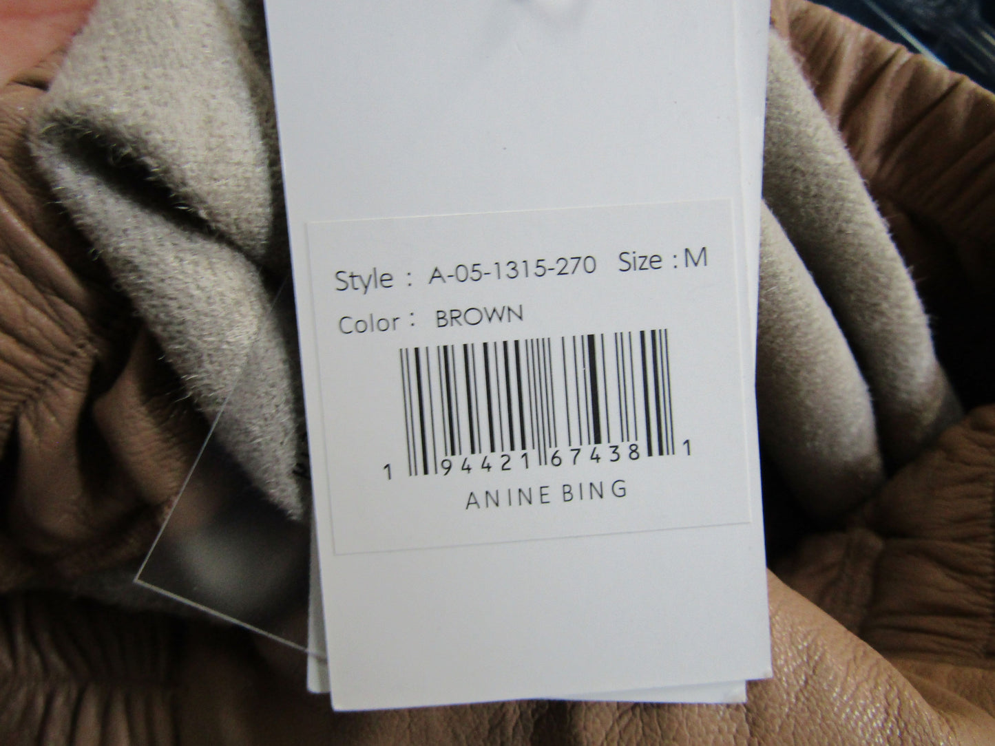 Anine Bing Koa Women's Brown Faux Leather Shorts Size M