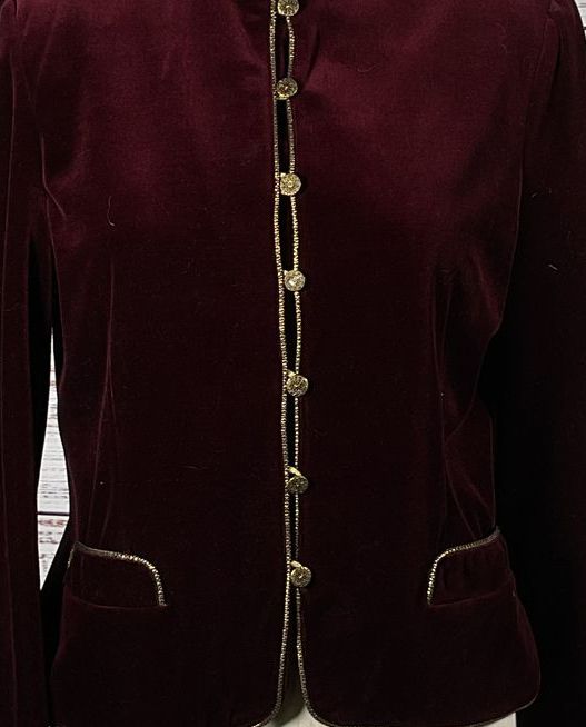 Butte Vintage Button Up Jacket Burgundy