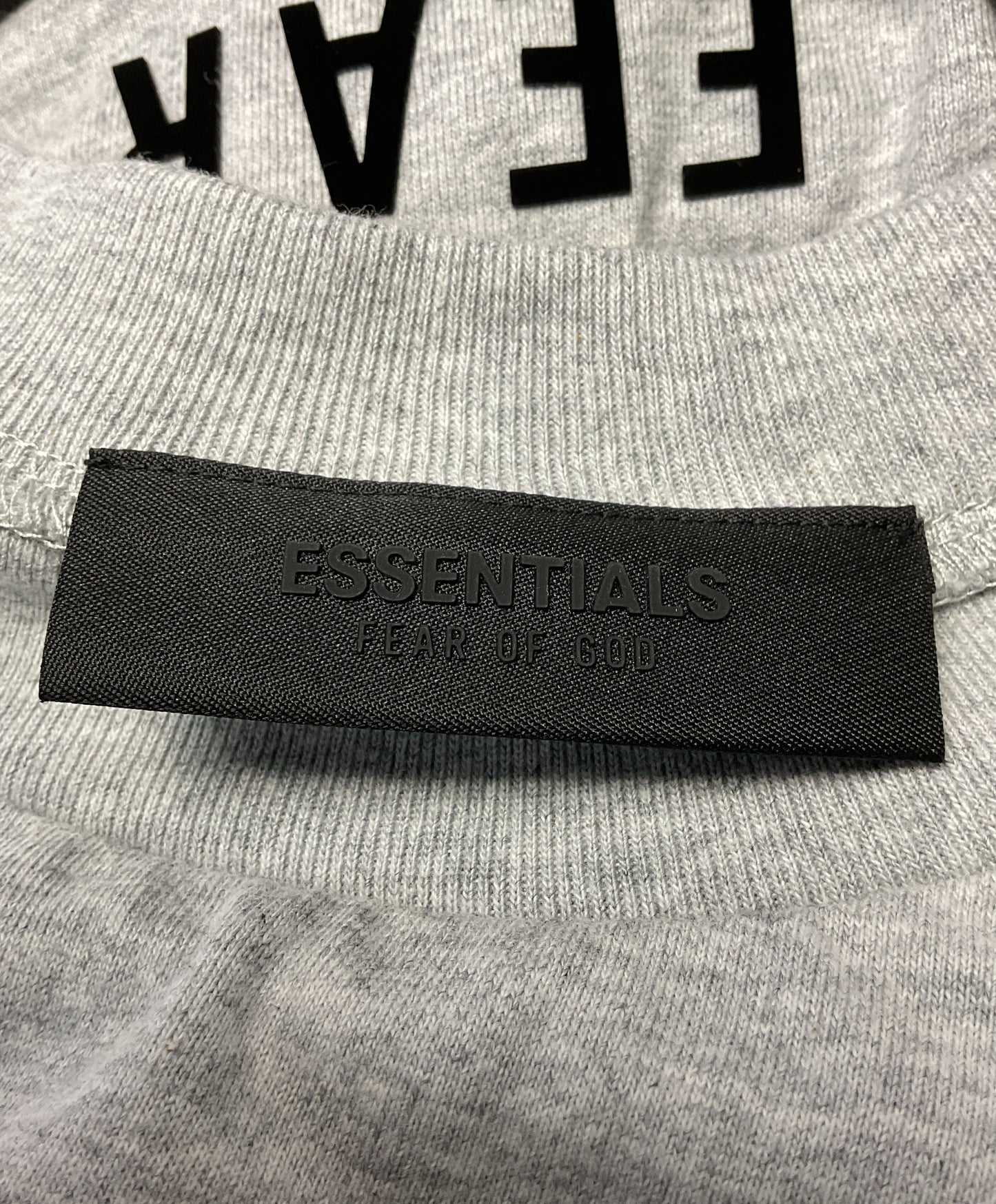 Fear of God FOG Essentials Heather Grey Short Sleeve Crew Neck T-shirt Sz S New