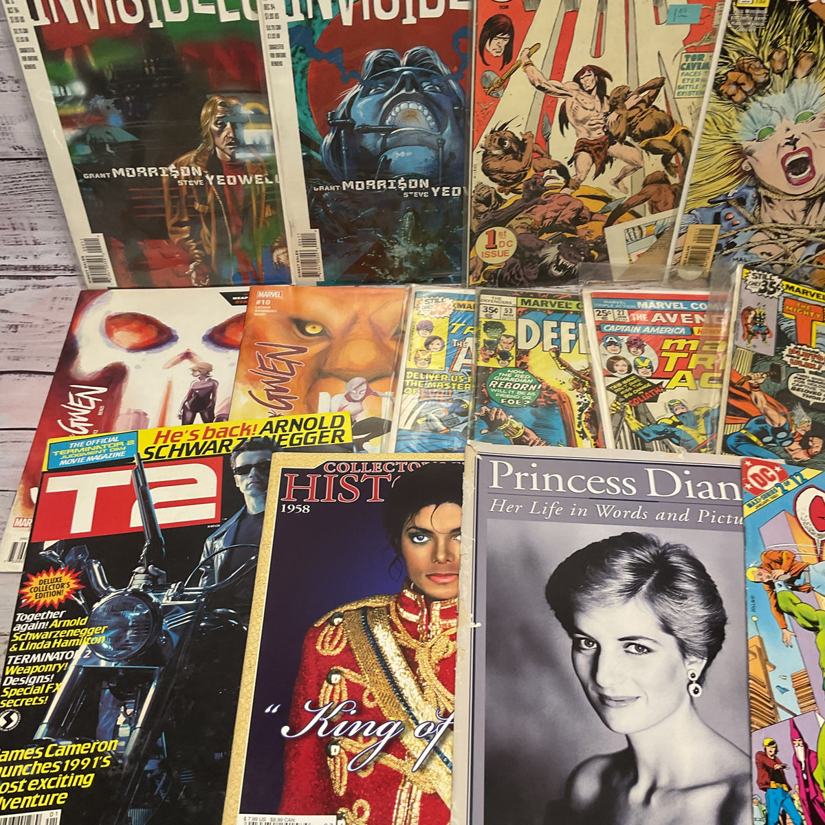 Marvel Dc Independent Lot Of 14 Mixed Vintage And Modern Comics And Magazines