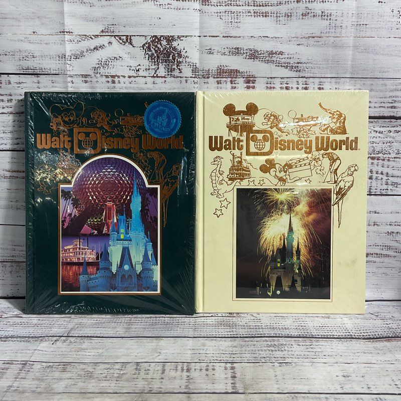 2 Vintage Walt Disney World Hardcover Collectible Anniversary Books 1986 1990
