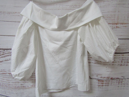 Tanya Taylor Georgia Women's Off Shoulder White Blouse Size XS