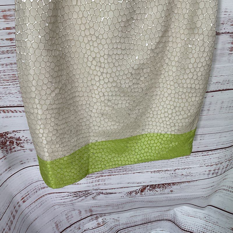 Elie Tahari Textured Green/Beige Sleeveless Mini Casual Dress - Size 6