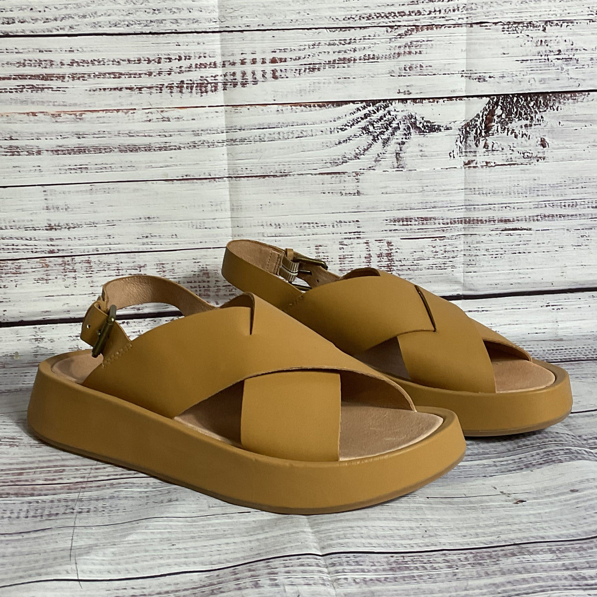NWOB MADEWELL Women's Criss Cross Slingback Sandals- SZ 8