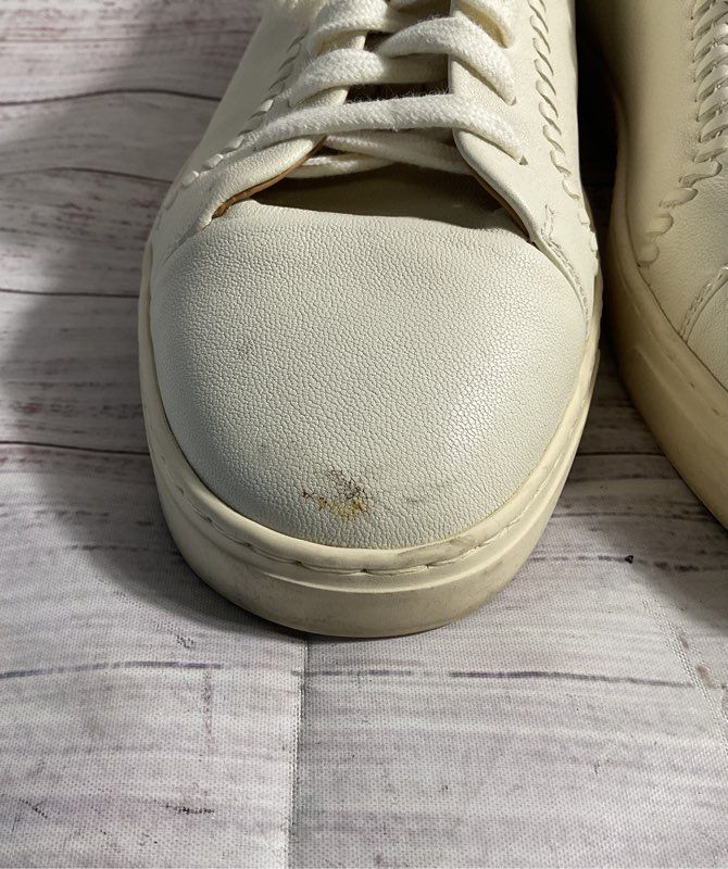 Giorgio Armani Women's Low Top Leather White Sneakers Size 6