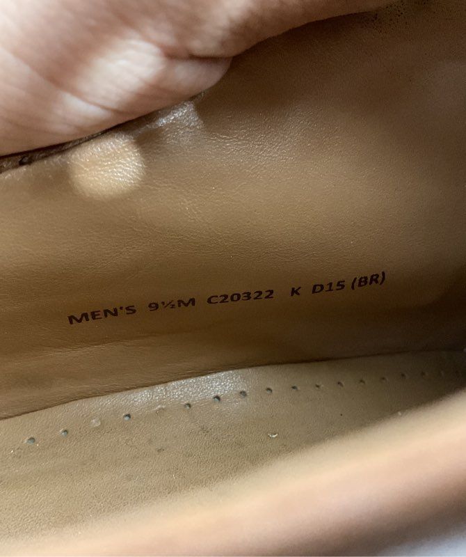 Cole Haan Dress Shoes Men's C20322 Size 9.5M Warren Wing Oxford Tan Leather