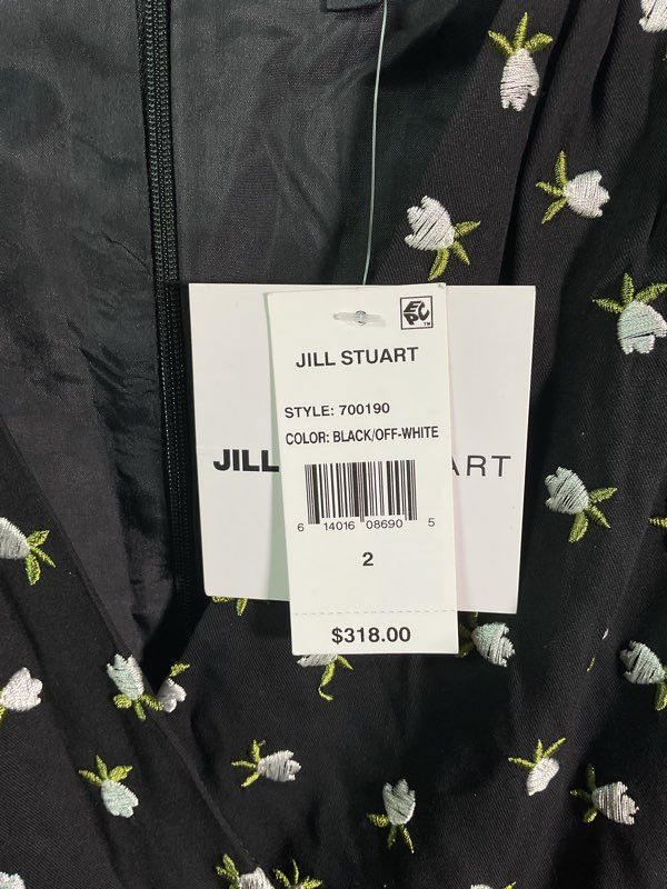 NEW Jill Jill Stuart Women's Mini Floral Dress 2 & Pants 4 Black Viscose Set
