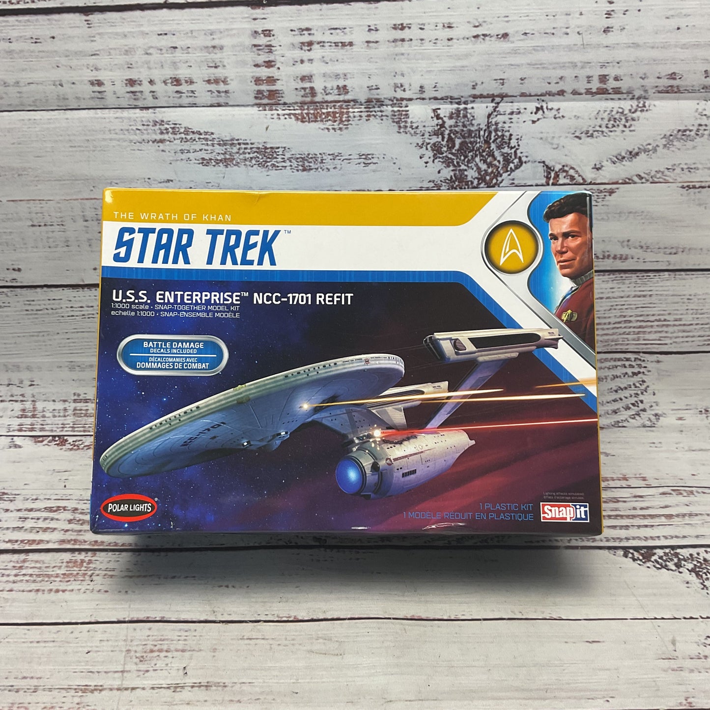 Polar Lights Star Trek Wrath Of Khan U.S.S. Enterprise NCC 1701 Snap Model Kit