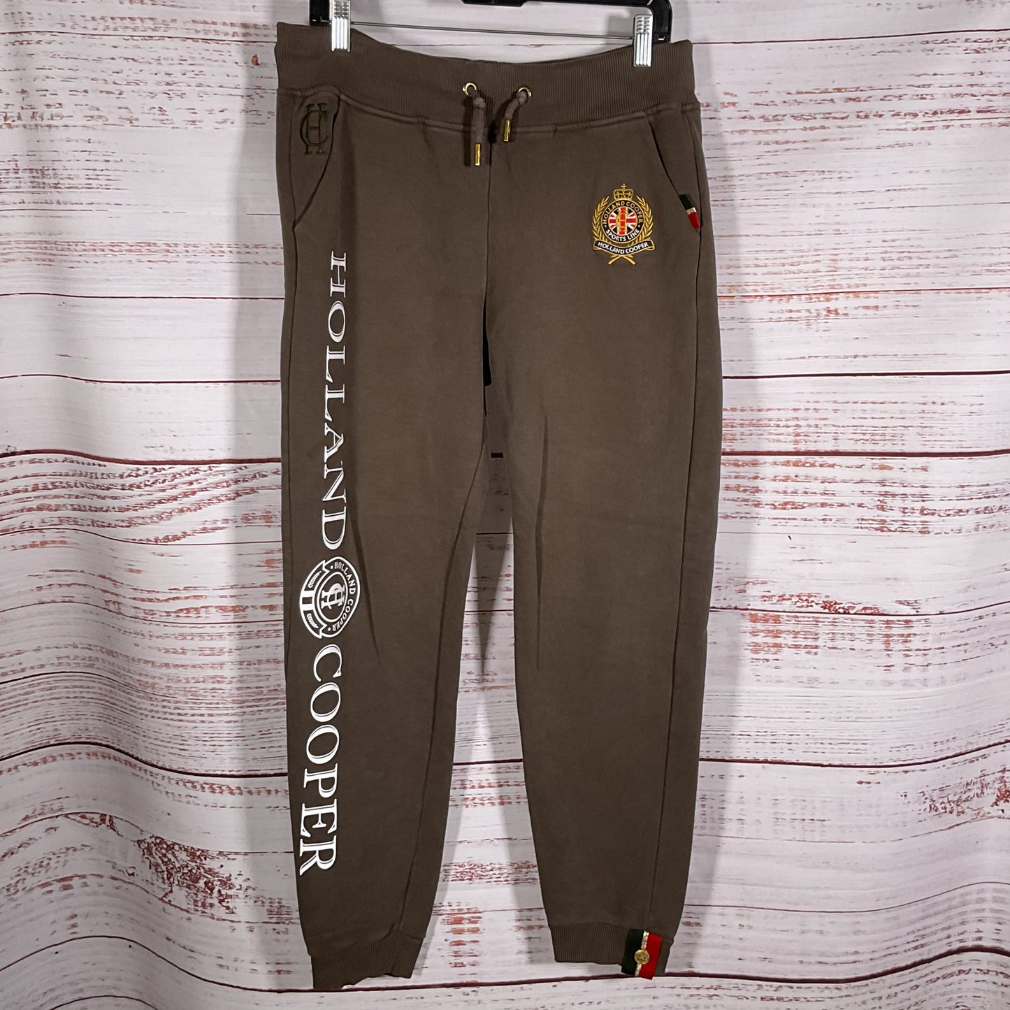 HOLLAND COOPER Women's Brown Team Jogger Sweatpants- SZ M