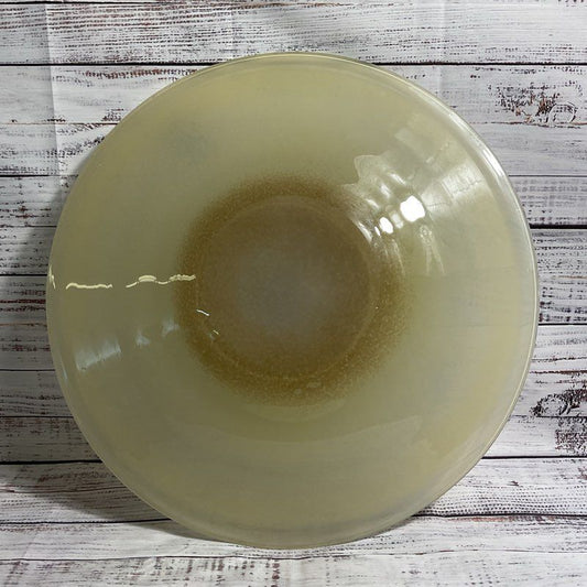 Henry Dean Handmade 18" Glass Centerpiece Flat Fruit Bowl