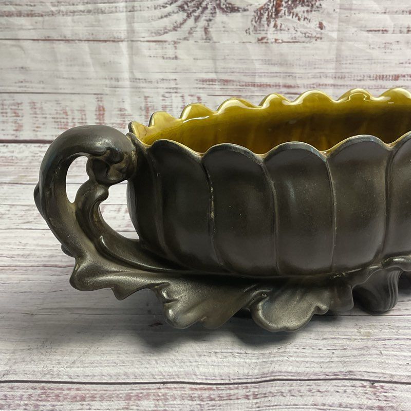 Vintage Freeeman & Mcfarlin Pottery 9" Centerpiece Bowl Vase