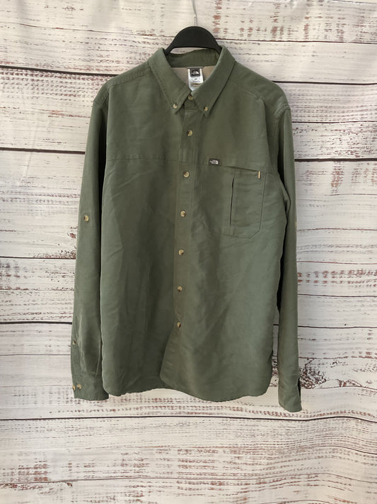 The North Face Green Button Down Long Sleeve Shirt - Size M