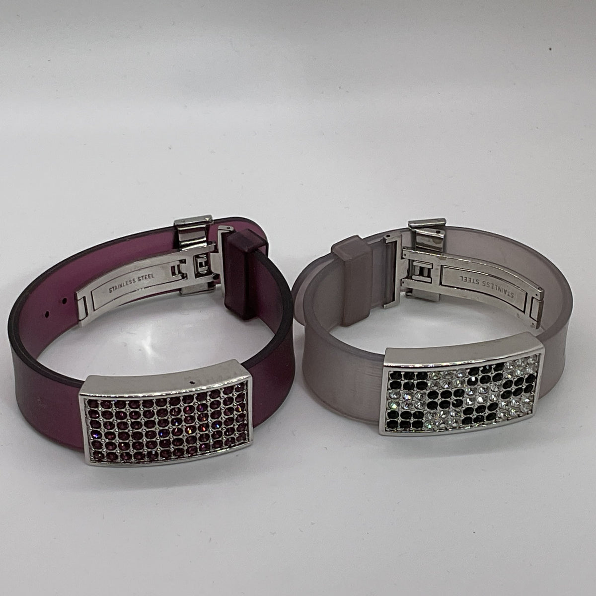 Set of 2 SWAROVSKI Jelly Rubber Crystal Bracelets