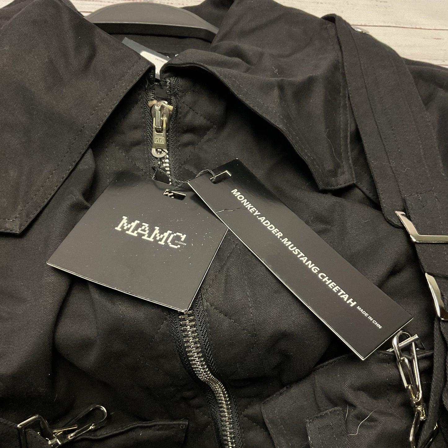 MAMC "Bondage" Detail Punk Strap Jacket - Size Large New
