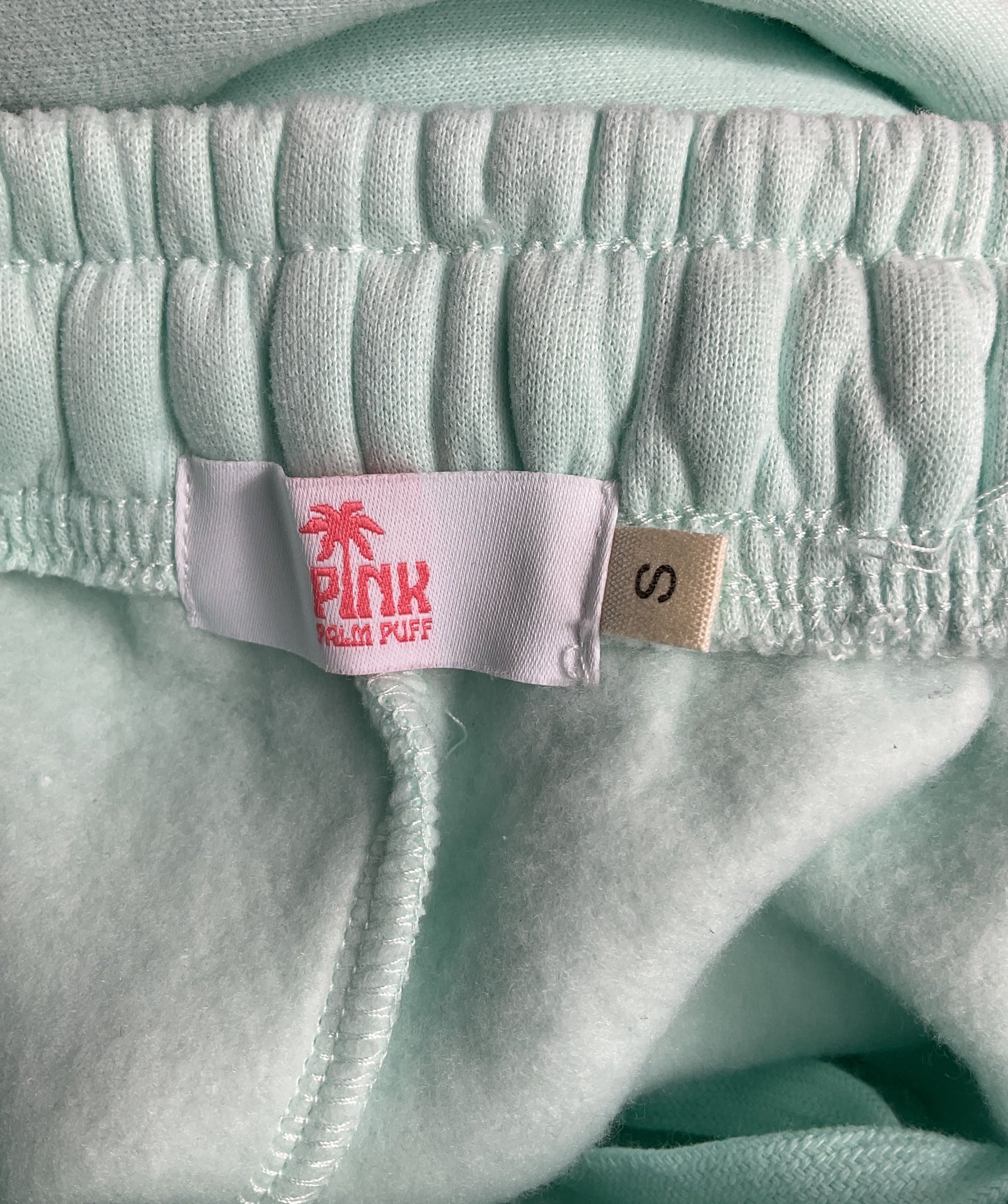 Pink Palm Puff Classic Sweatpants Mint Breeze S