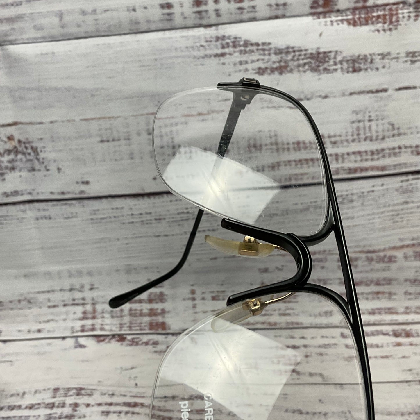 Pierre Cardin CF-1-2 Black Frame Glasses No Prescription Lens - Size 58 16