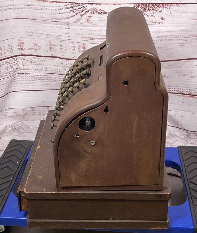 National Company Vintage Antique 21" Tall Cash Register Brown