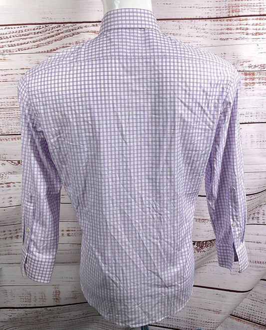 Liberty Shirt Co Checkered 3/4 Sleeve Shirt Purple