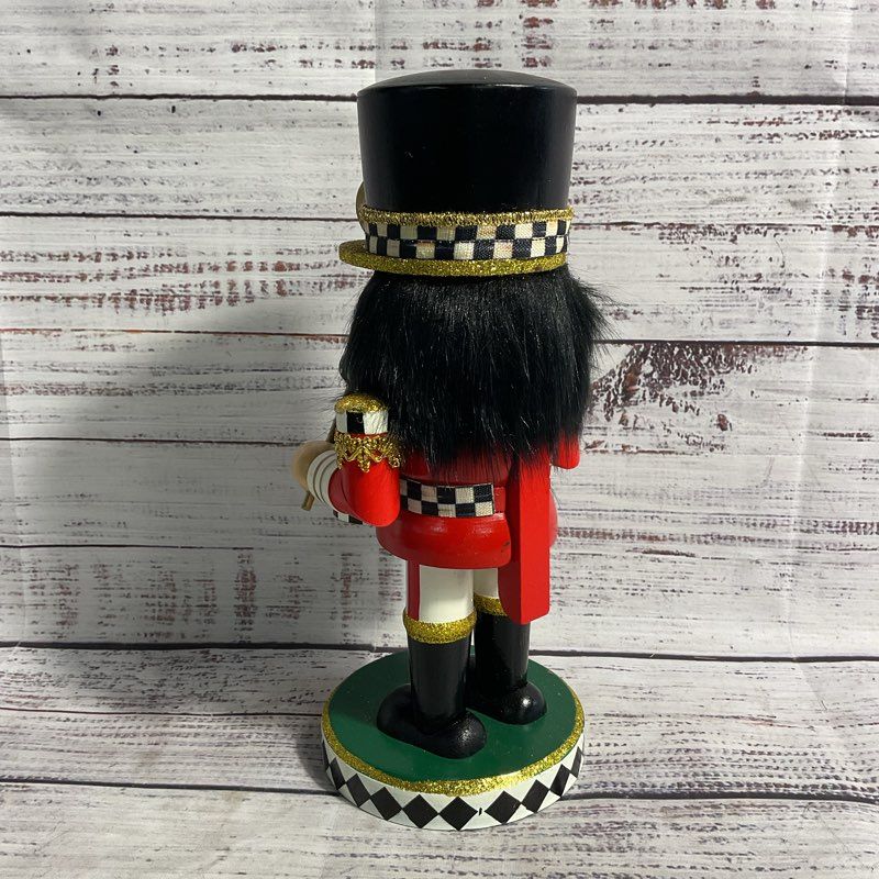 Mackenzie Childs 10" Drumming Nutcracker Christmas Holiday Decor