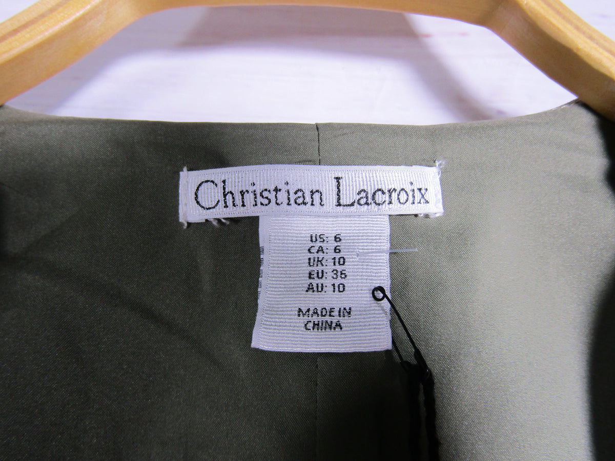 Christian Lacroix Women's Green Vest Size 6