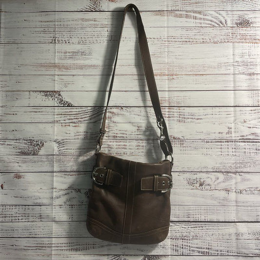 Coach 1452 Soft Duffle Brown Leather Shoulder Bag