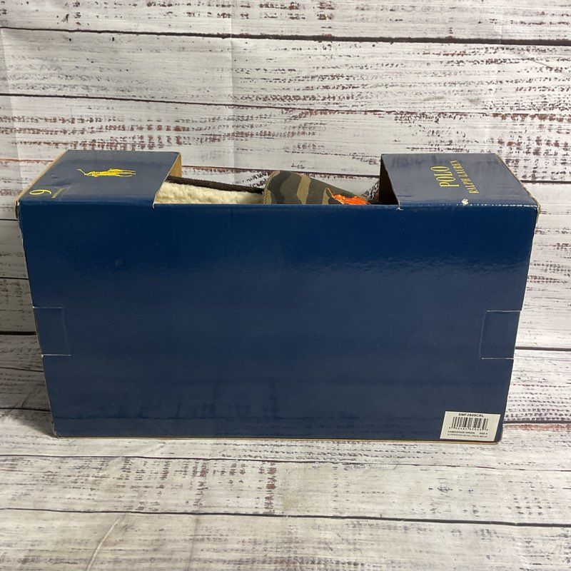 NEW Polo Ralph Lauren Green Camo Lined Slipper Men's Size 9