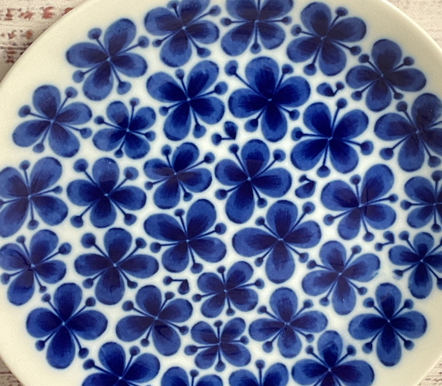 Rörstrand Mon Amie by Marianne Westman 8" Set of 4 Salad Plates Blue White