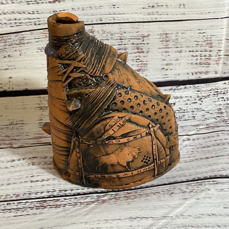 VTG. ALEXANDER LVOVICH Ceramic Pottery Candle Holder- 4"