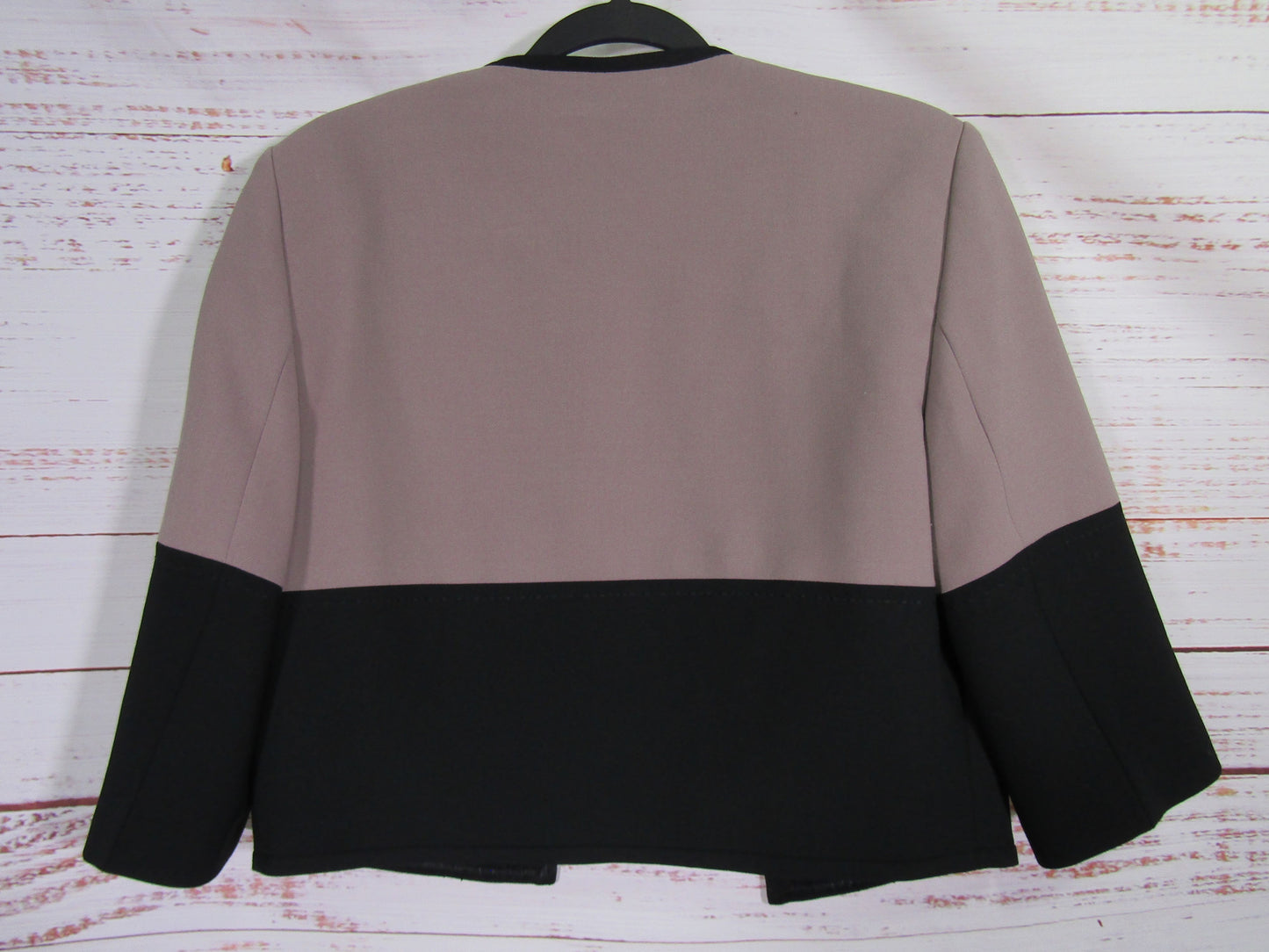 Hugo Boss Jimona Women's Beige & Black Cotton Blend Blazer Jacket Size 6