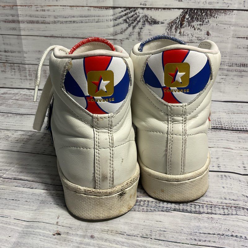Converse Birth of Flight High Top Leather White/Red/Blue Athletic Shoe Men's 6.5