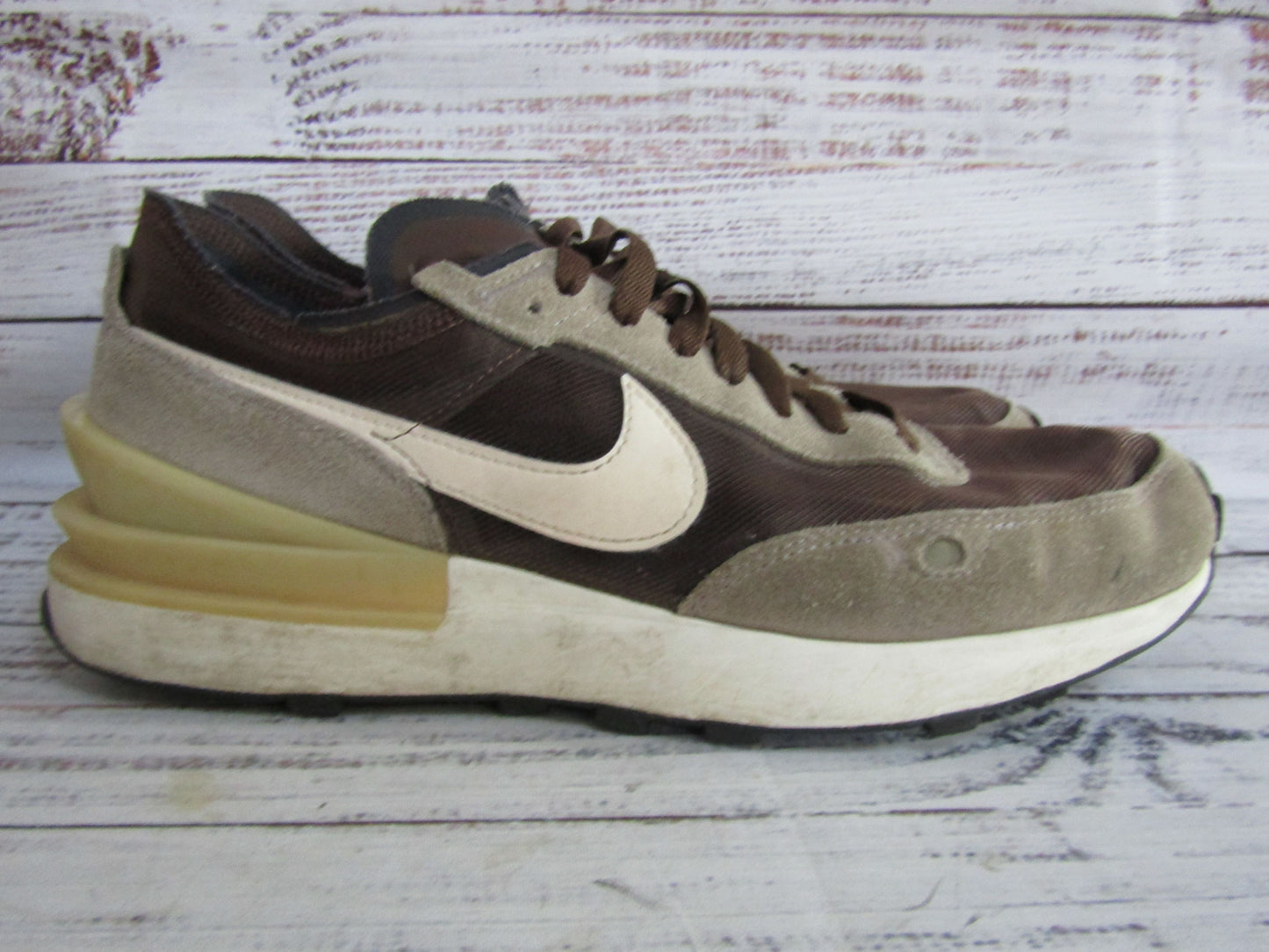 Nike Waffle One Chocolate Claro Men's Low Top Running Shoes Size 9 DA7995-200