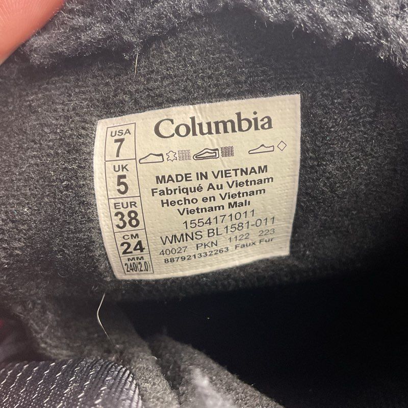Columbia Ice Maiden II Black Women's Size 7 Snow Boots