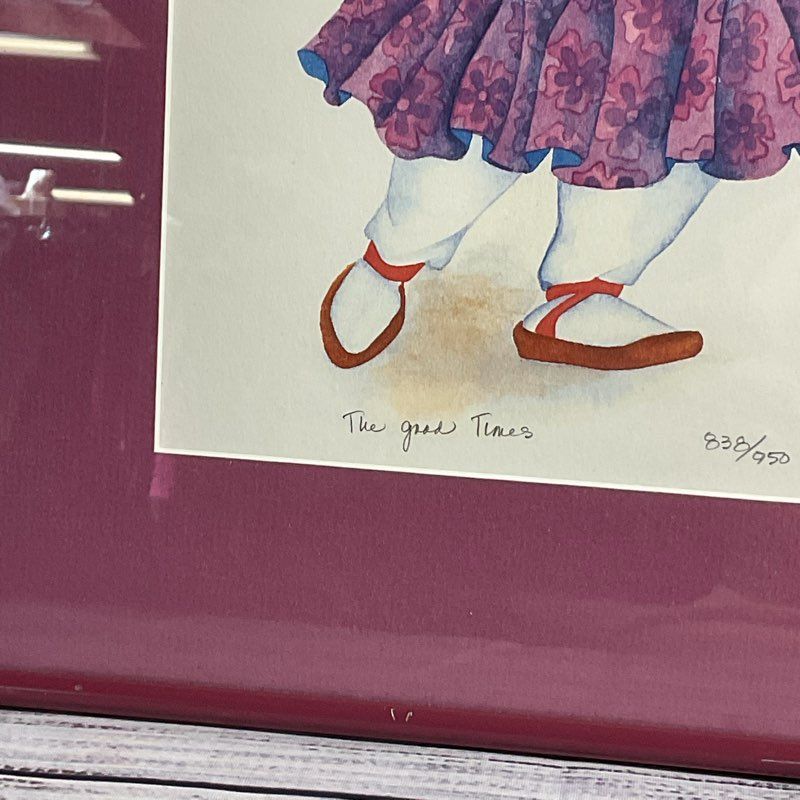VTG. "The Good Times" Print 838/950 by Barbara Lavalle Signed, Framed
