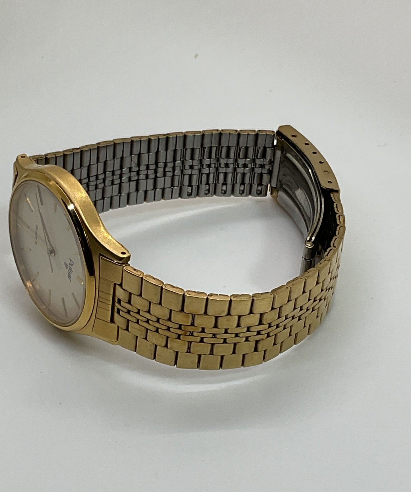VTG. PULSAR Y551-8019 Gold Tone Quartz Men's Watch- NEEDS BATTERY