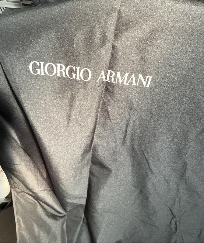 Giorgio Armani Black Nylon Double Handled Garment Bag