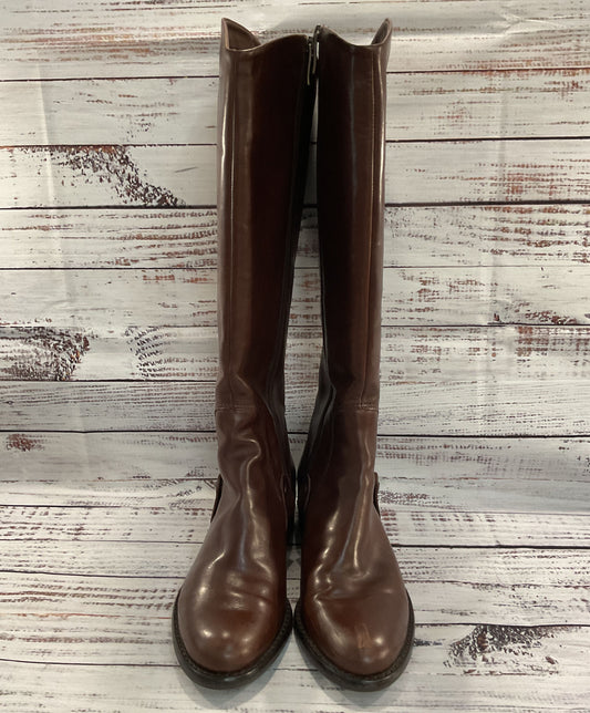 Via Spiga Women's Brown Leather Knee High Boots Size 5.5