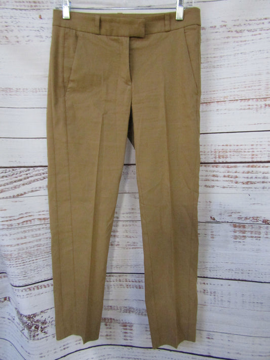 Malloni Women's Brown Ramie Blend Trousers Pants Size 40 Made in Italy