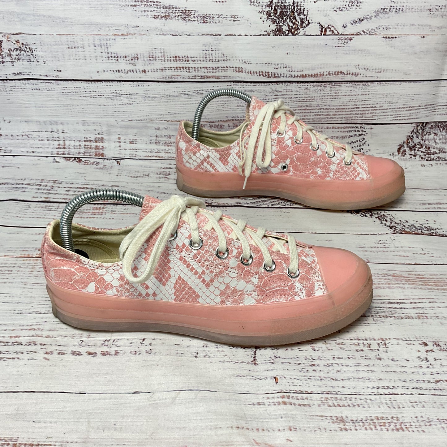 Converse X Golf Le Fleur Pink Suede Snake Skin Pattern Sneaker Shoe Sz 6.5M 8.5W