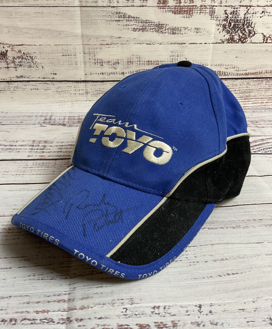 Toyo Tires Blue Team Toyo Baseball Cap Signed by Randy Pobst & Unknown -Size O/S